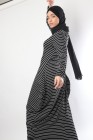 Long-sleeved dress Striped dress