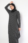 Long-sleeved dress Striped dress