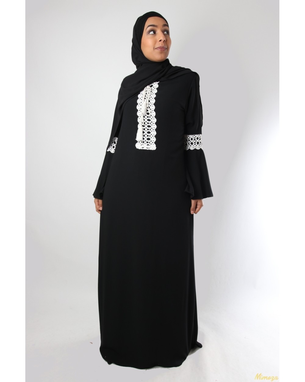 Alizee dress with bell and lace sleeves