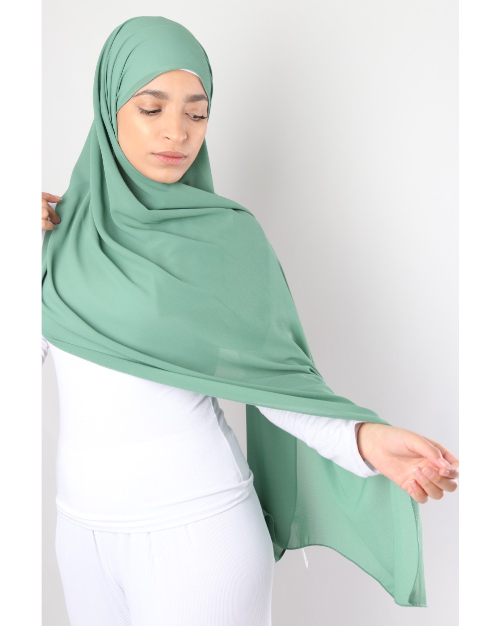 Hijab mousseline rectangle Nissa 175