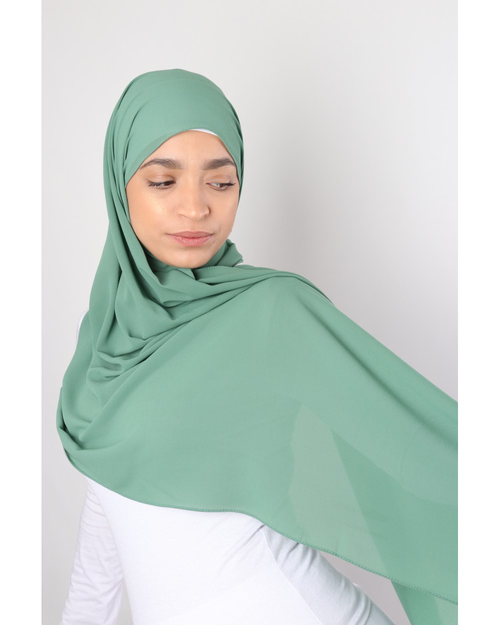 Hijab mousseline rectangle Nissa 175