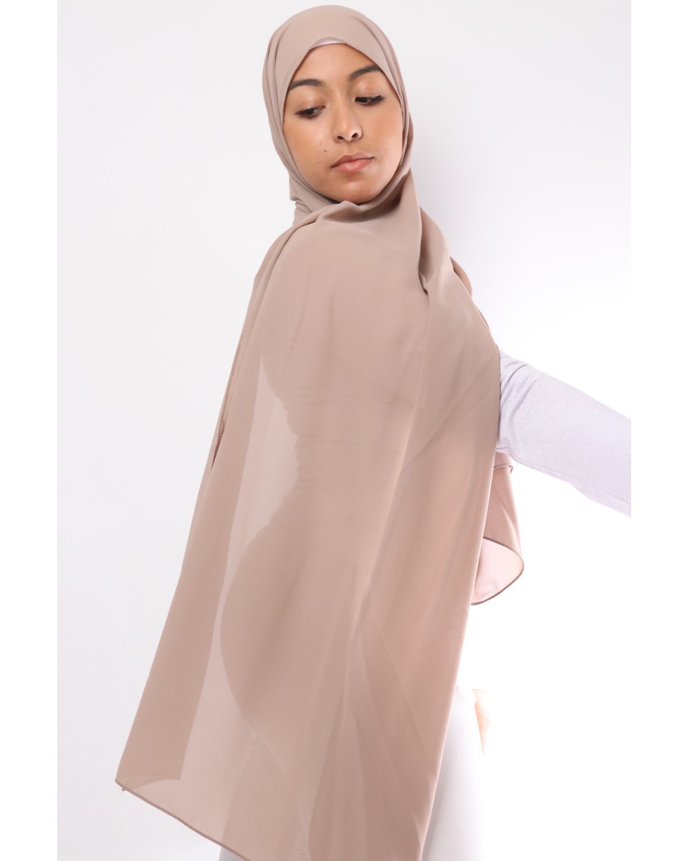 Hijab mousseline rectangle Nissa 175