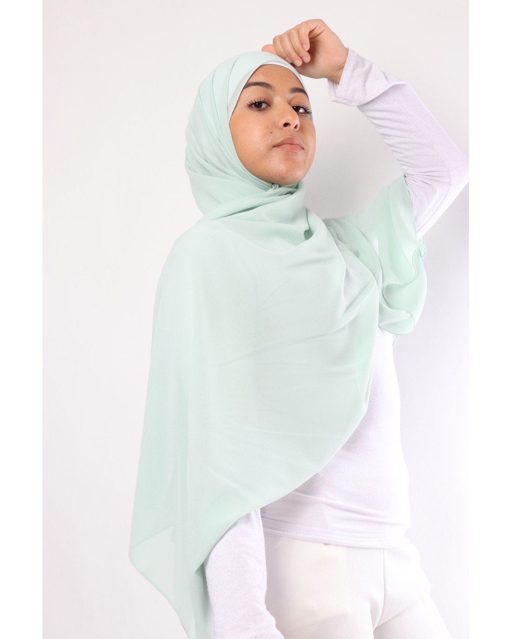 Hijab mousseline rectangle Nissa 175