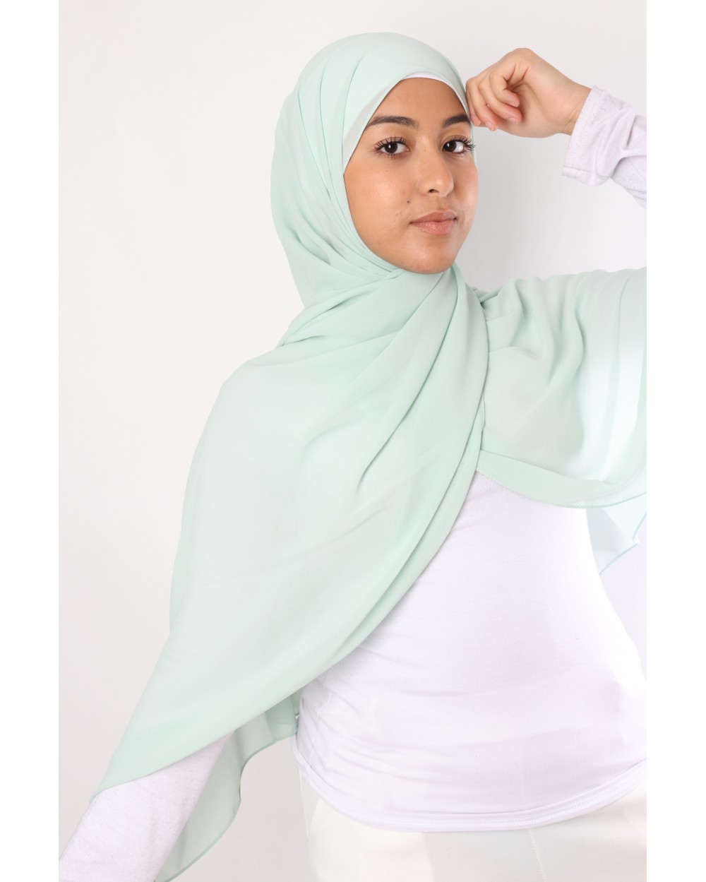 Hijab mousseline rectangle Nissa 175