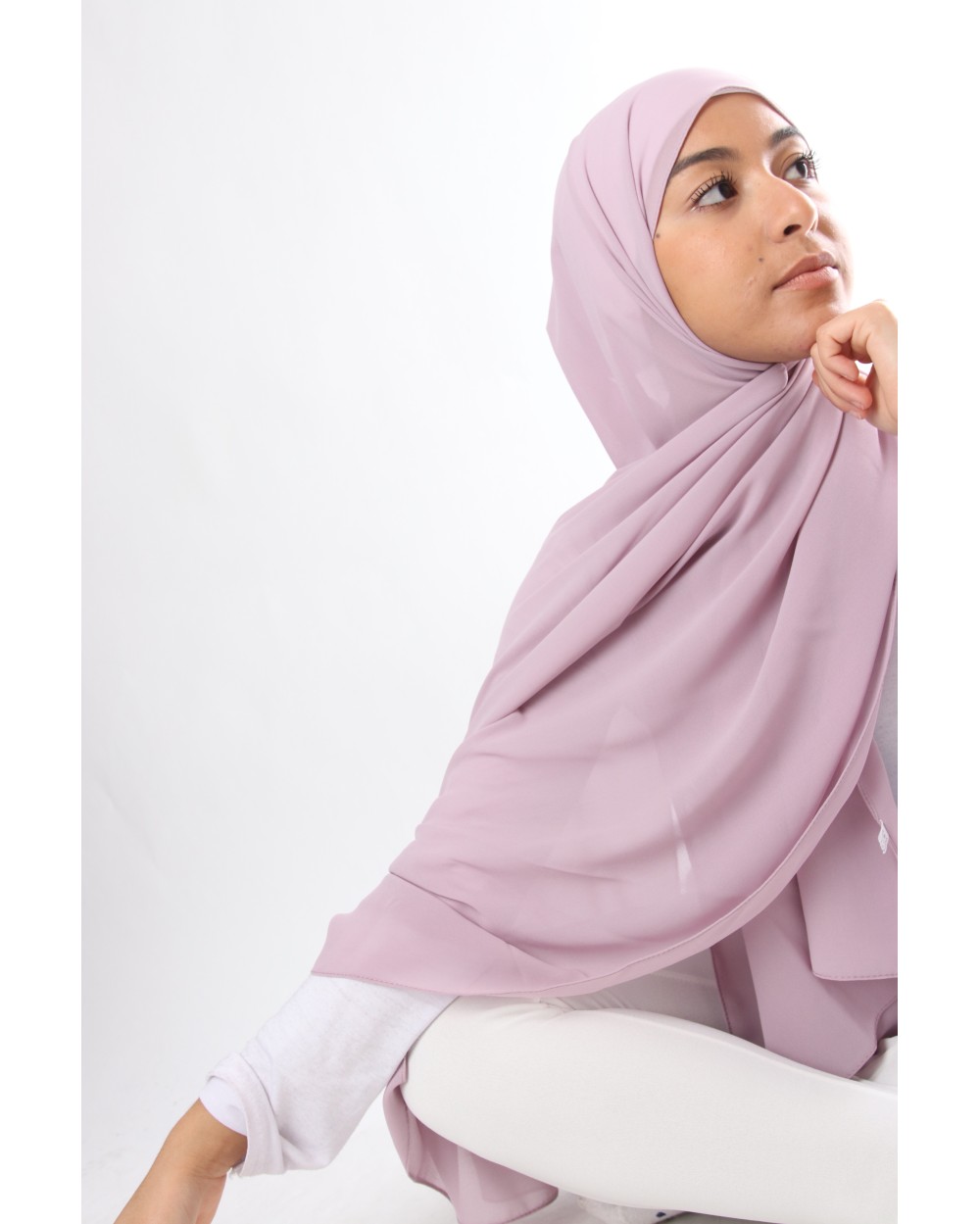 Hijab mousseline rectangle Nissa 175