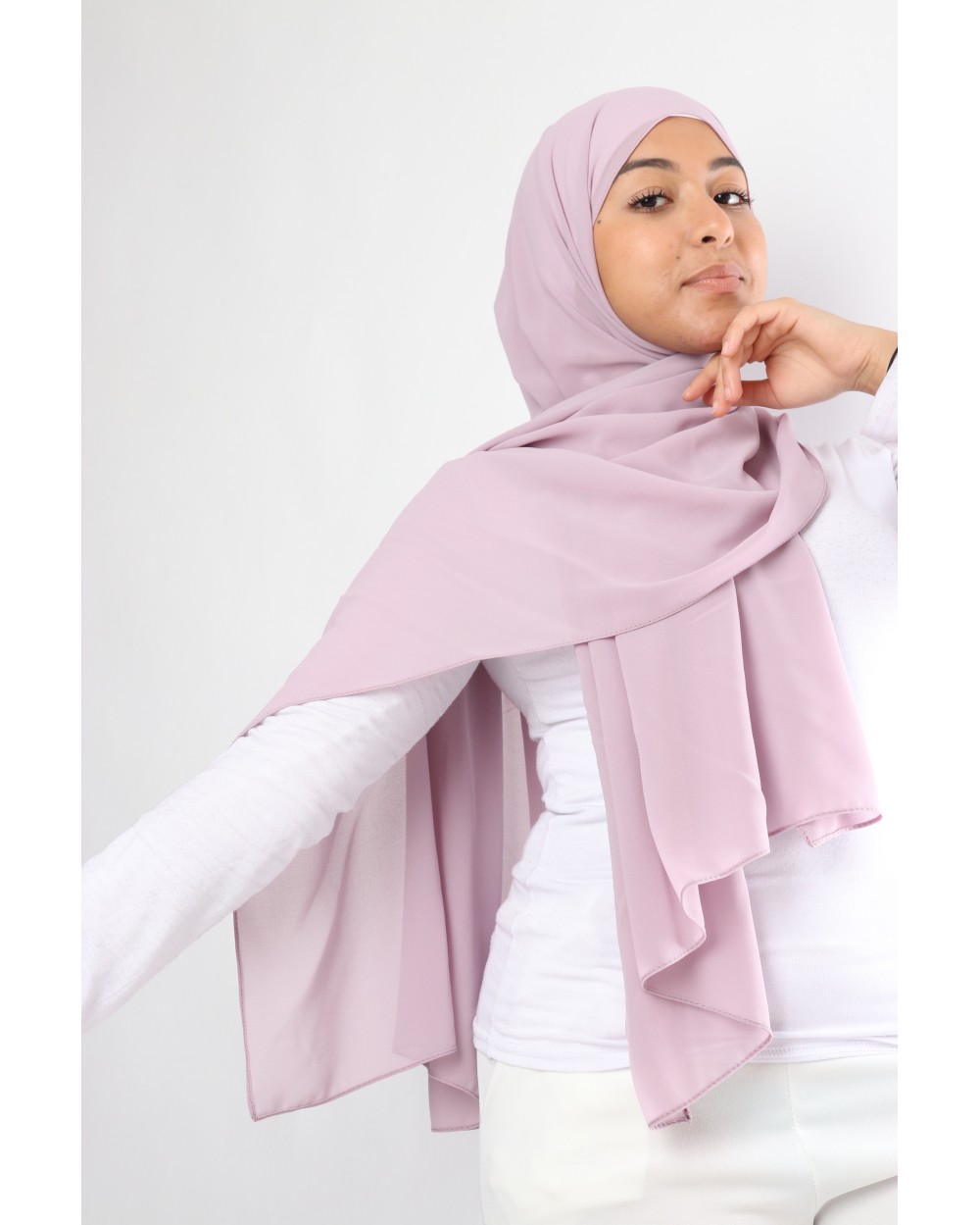 Hijab mousseline rectangle Nissa 175