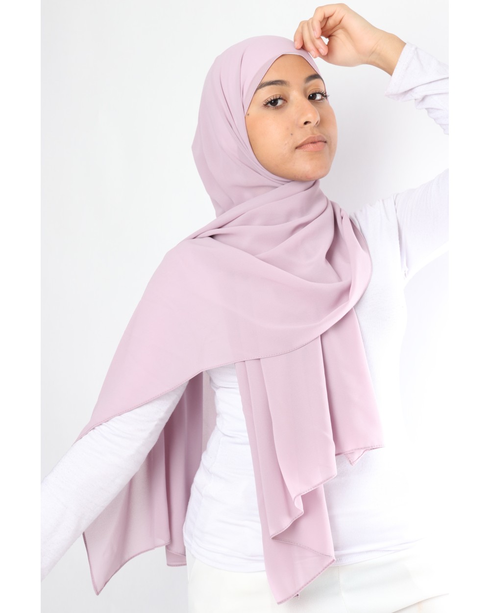 Hijab mousseline rectangle Nissa 175