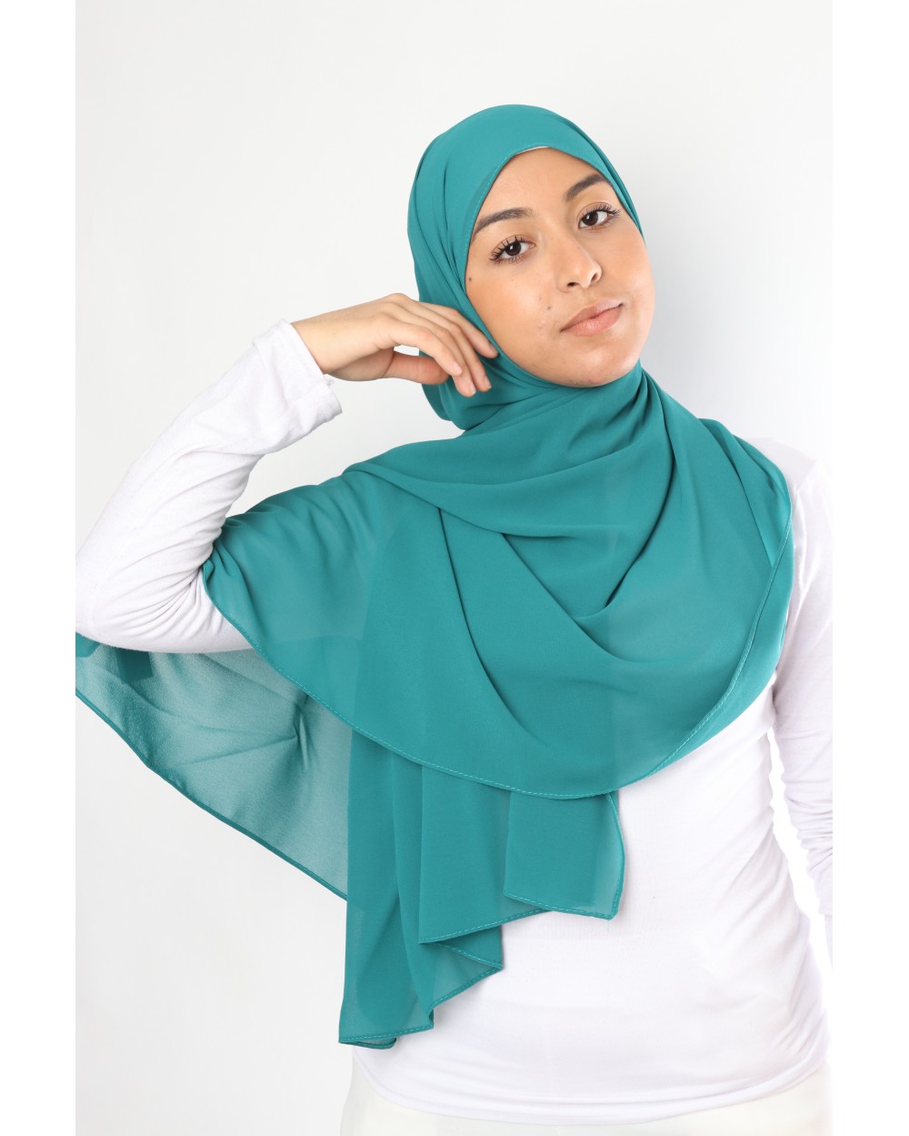Hijab mousseline rectangle Nissa 175