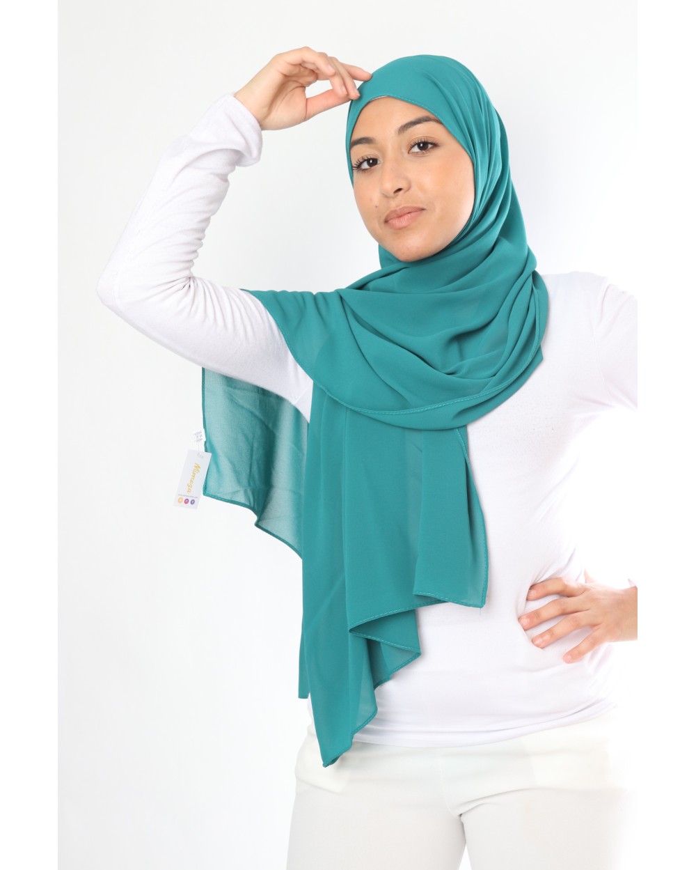 Hijab mousseline rectangle Nissa 175