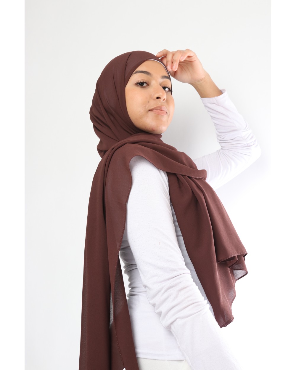 Hijab mousseline rectangle Nissa 175