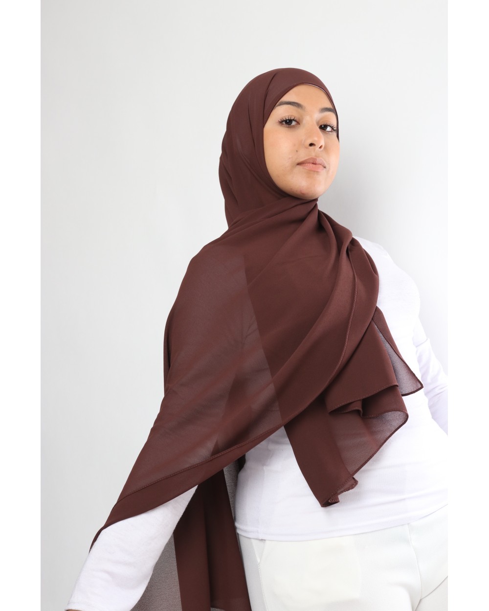 Hijab mousseline rectangle Nissa 175