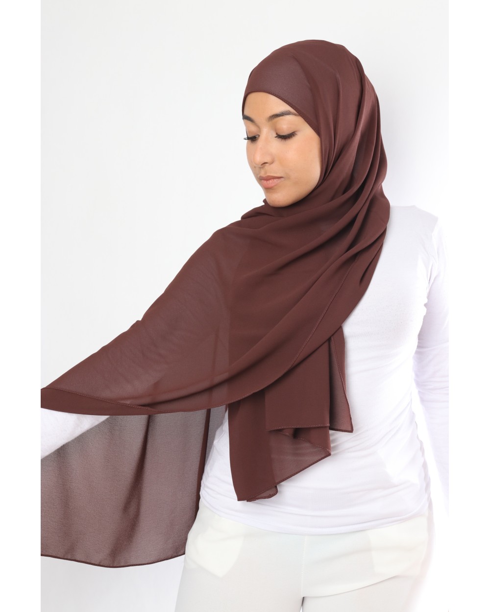 Hijab mousseline rectangle Nissa 175