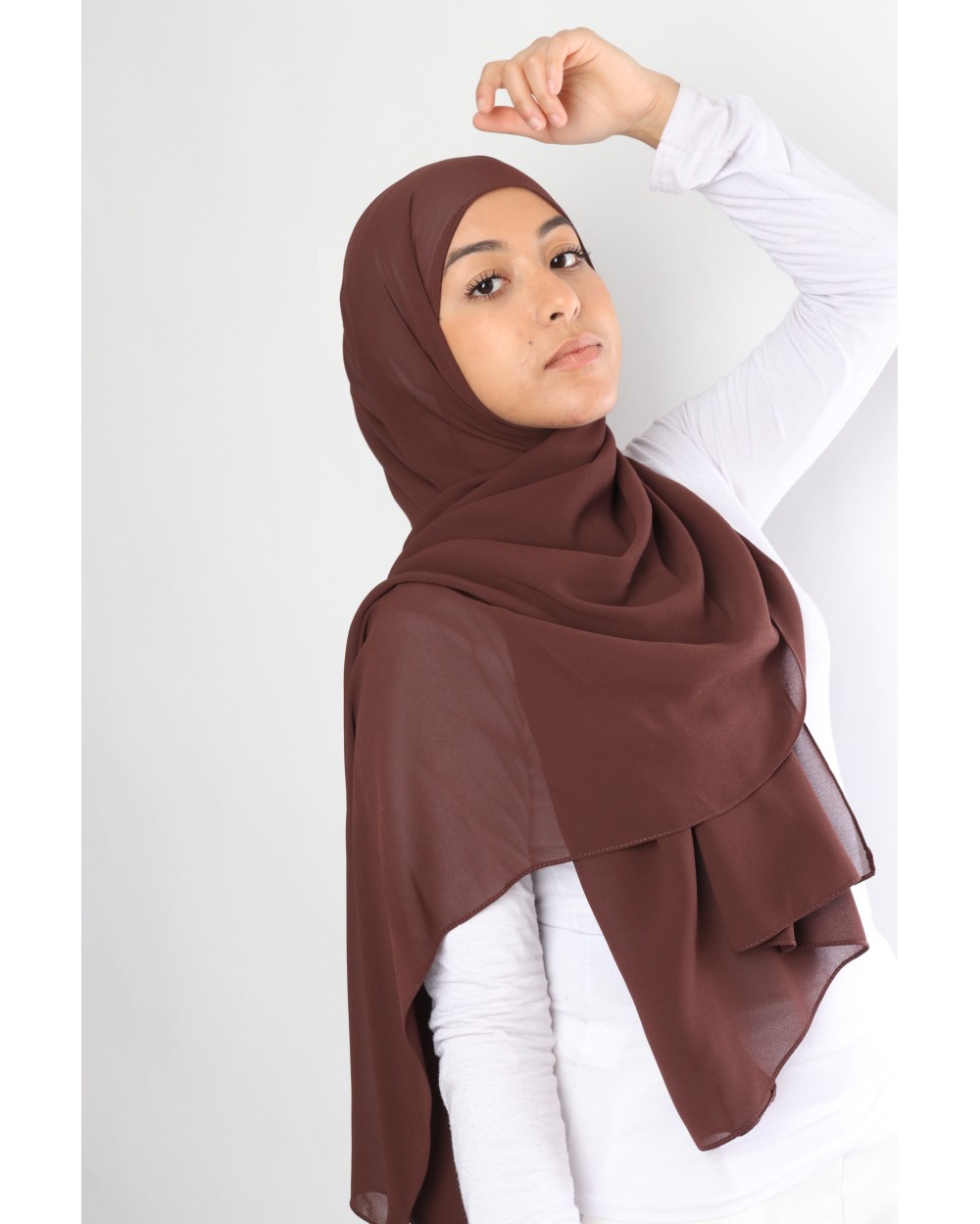 Hijab mousseline rectangle Nissa 175