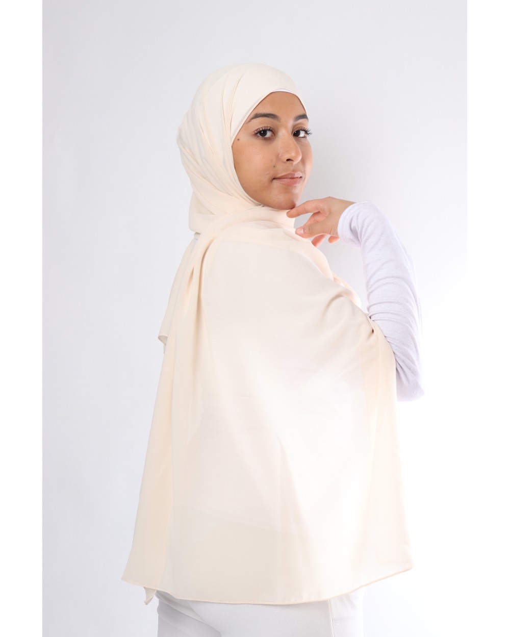 Hijab mousseline rectangle Nissa 175