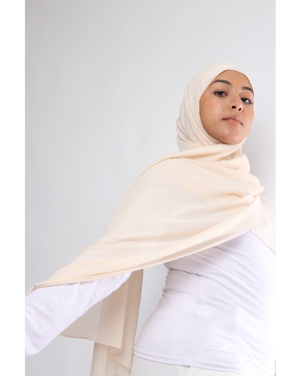 Hijab mousseline rectangle Nissa 175