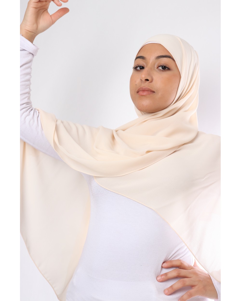 Hijab mousseline rectangle Nissa 175