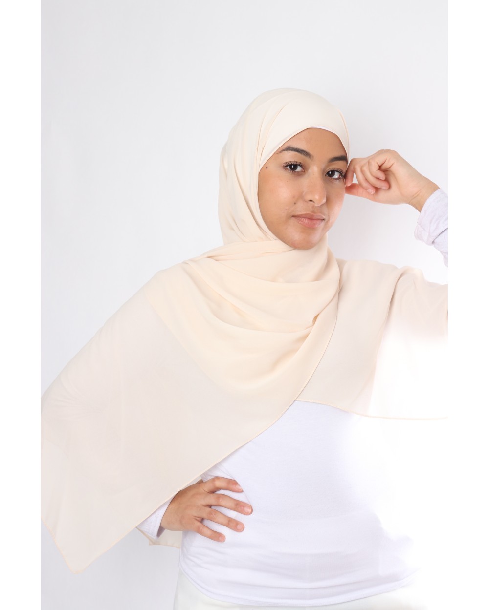 Hijab mousseline rectangle Nissa 175