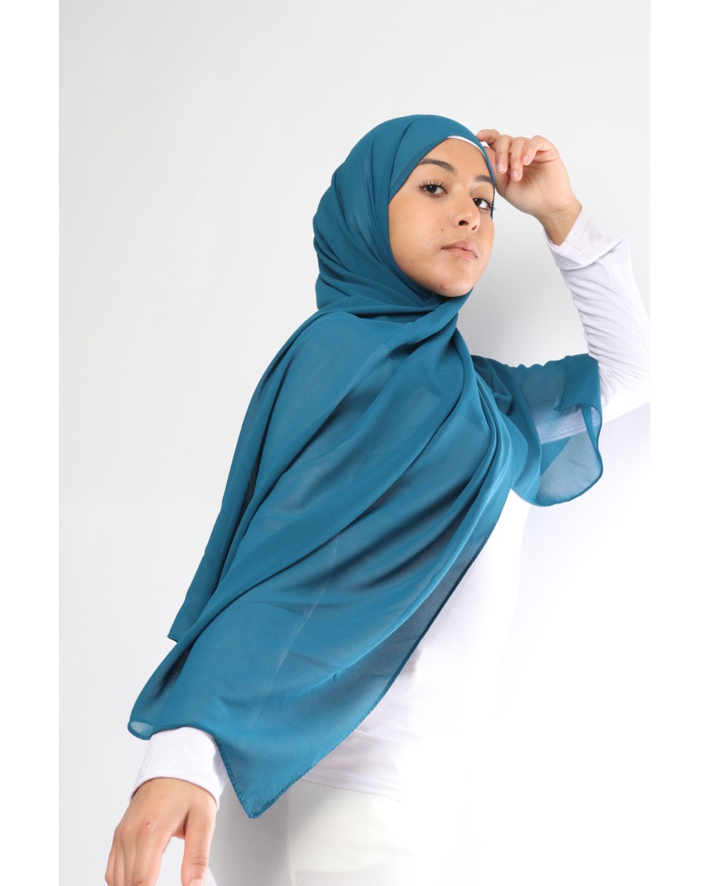 Hijab mousseline rectangle Nissa 175