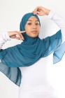 Hijab mousseline rectangle Nissa 175