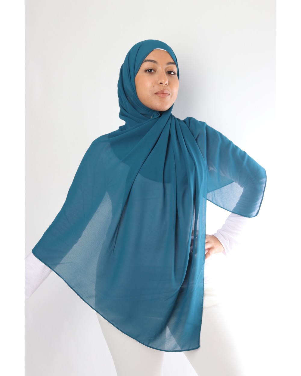 Hijab mousseline rectangle Nissa 175