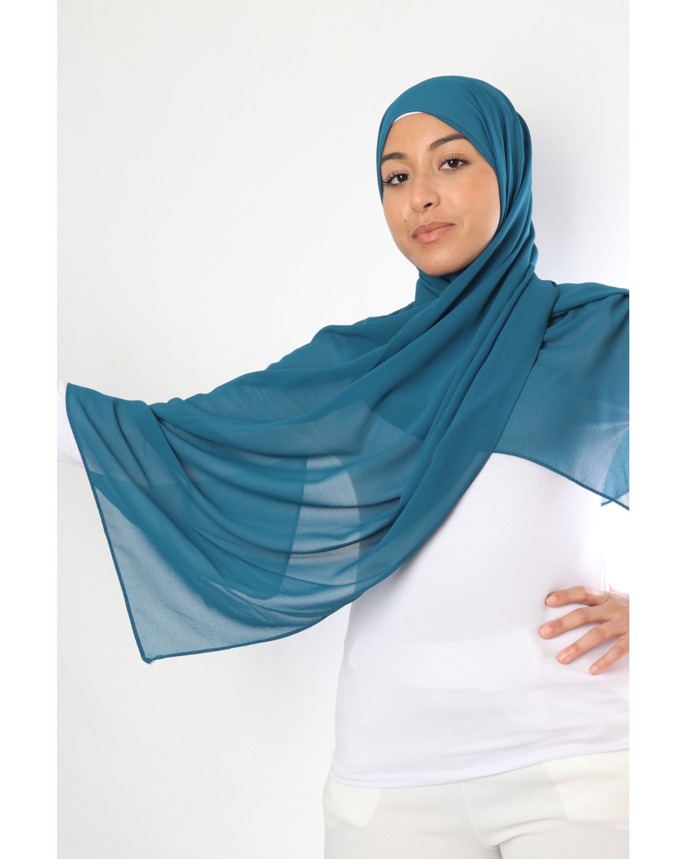 Hijab mousseline rectangle Nissa 175