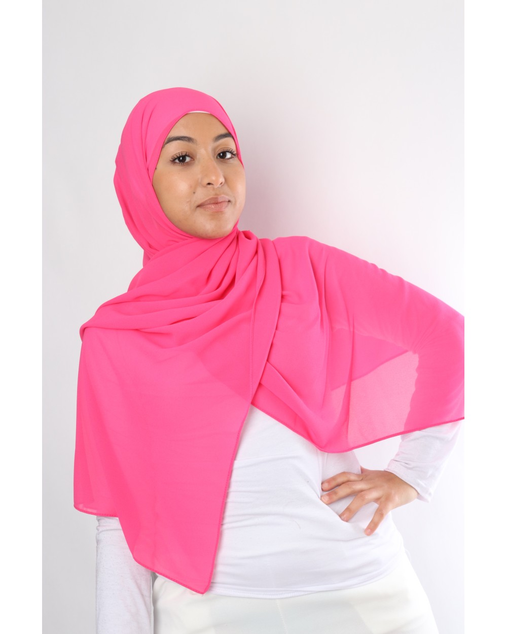 Hijab mousseline rectangle Nissa 175