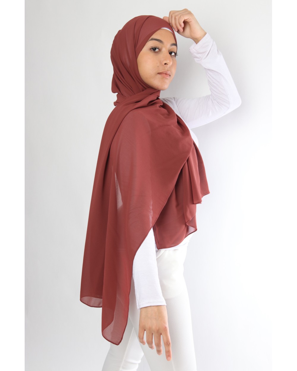 Hijab mousseline rectangle Nissa 175
