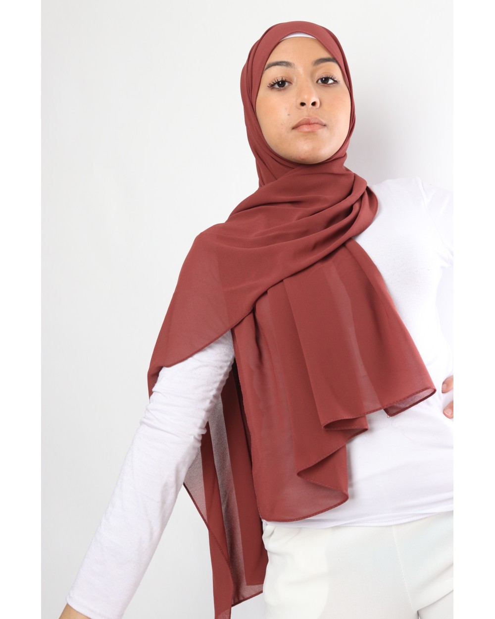 Hijab mousseline rectangle Nissa 175