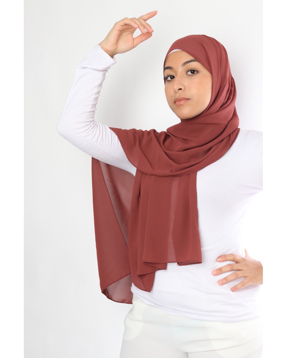 Hijab mousseline rectangle Nissa 175
