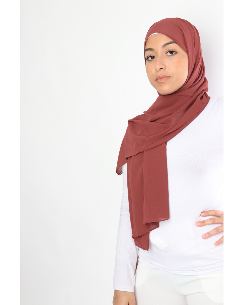 Hijab mousseline rectangle Nissa 175