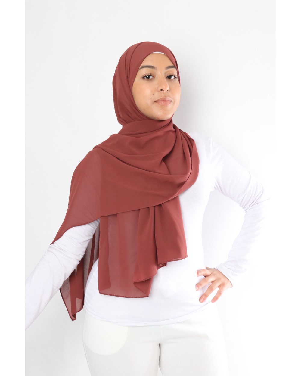 Hijab mousseline rectangle Nissa 175