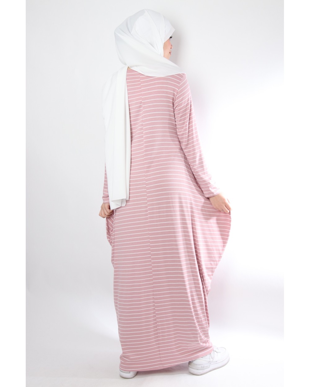 Long-sleeved dress Striped dress