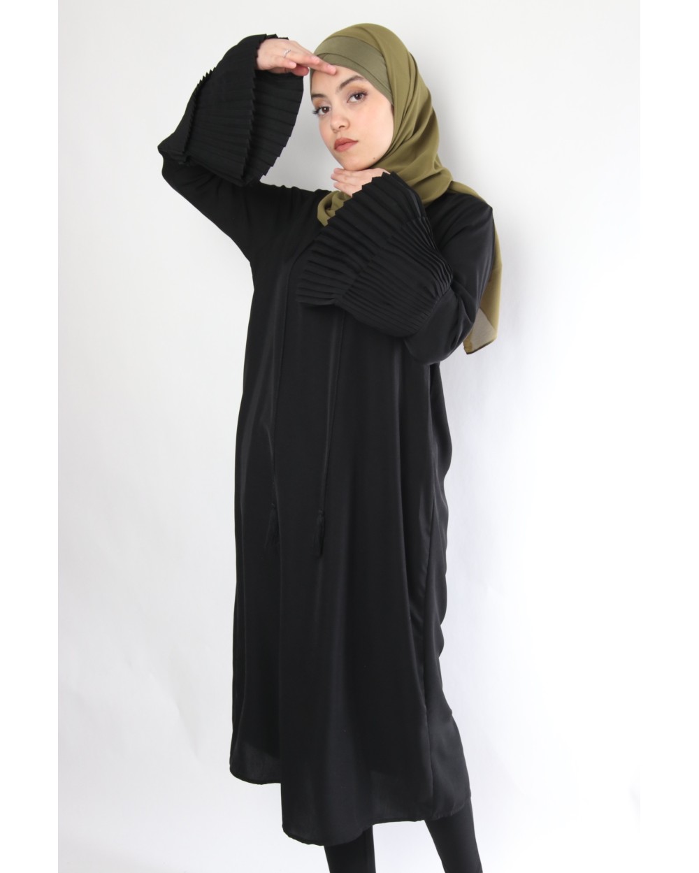 Long tunuic NINA double pleated ruffles