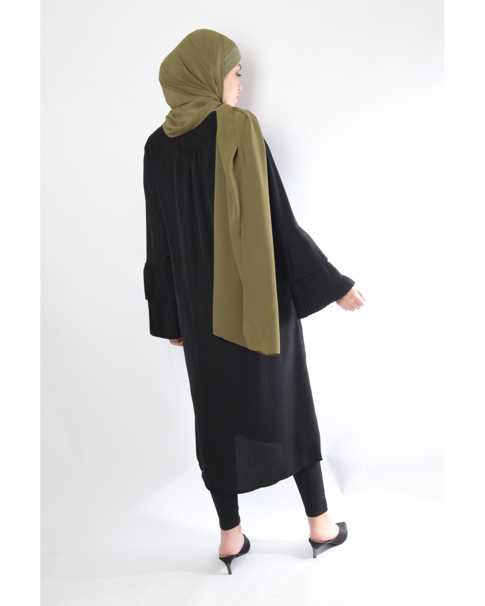 Long tunuic NINA double pleated ruffles