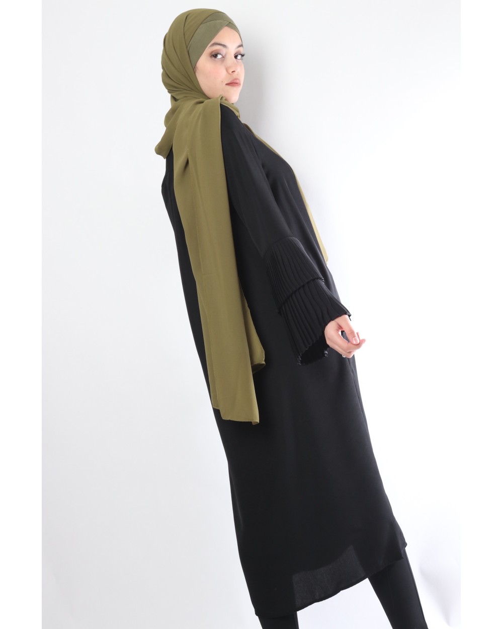 Long tunuic NINA double pleated ruffles