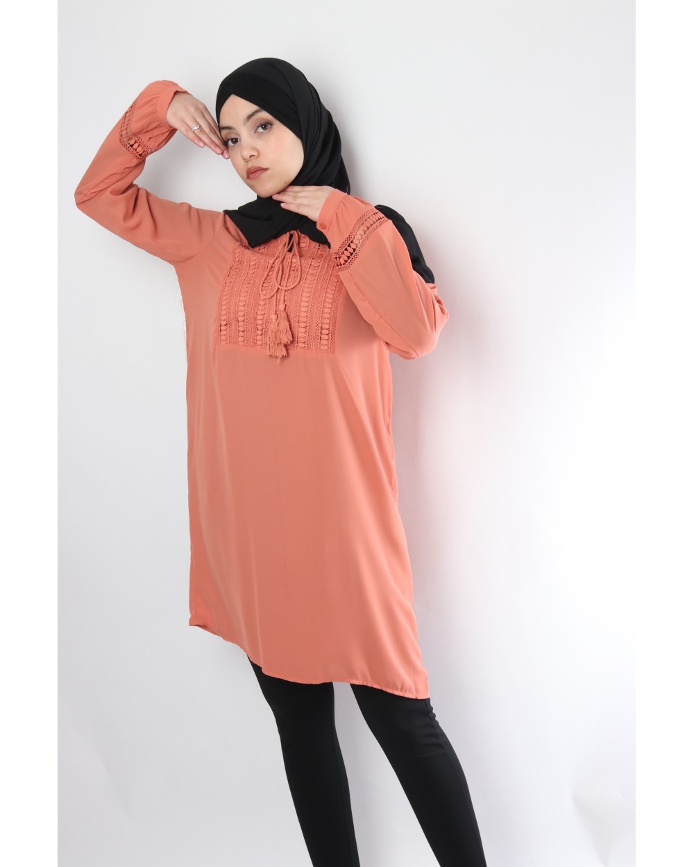 Tamara tunic with bib front
