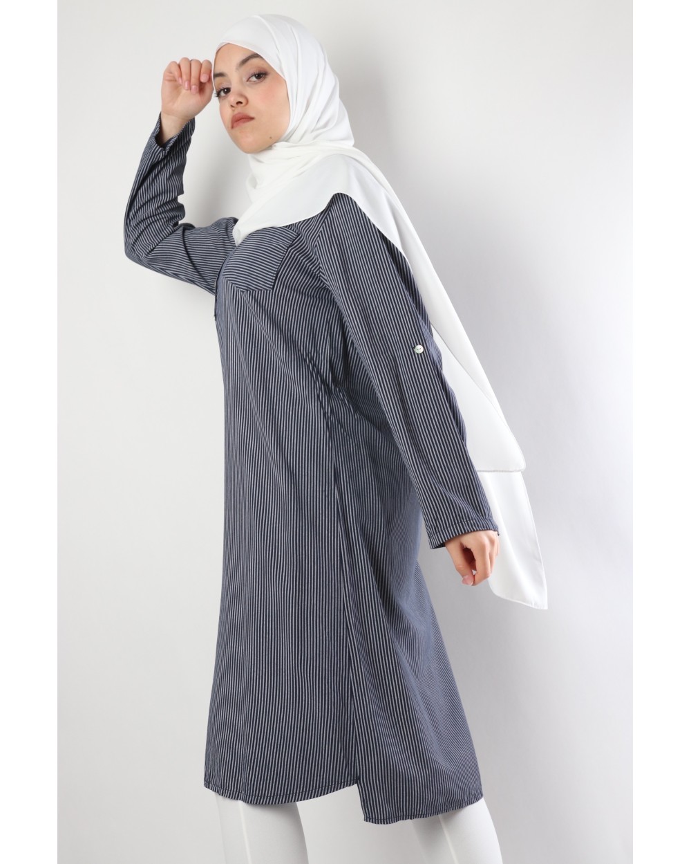 Célia shirt with fine stripes