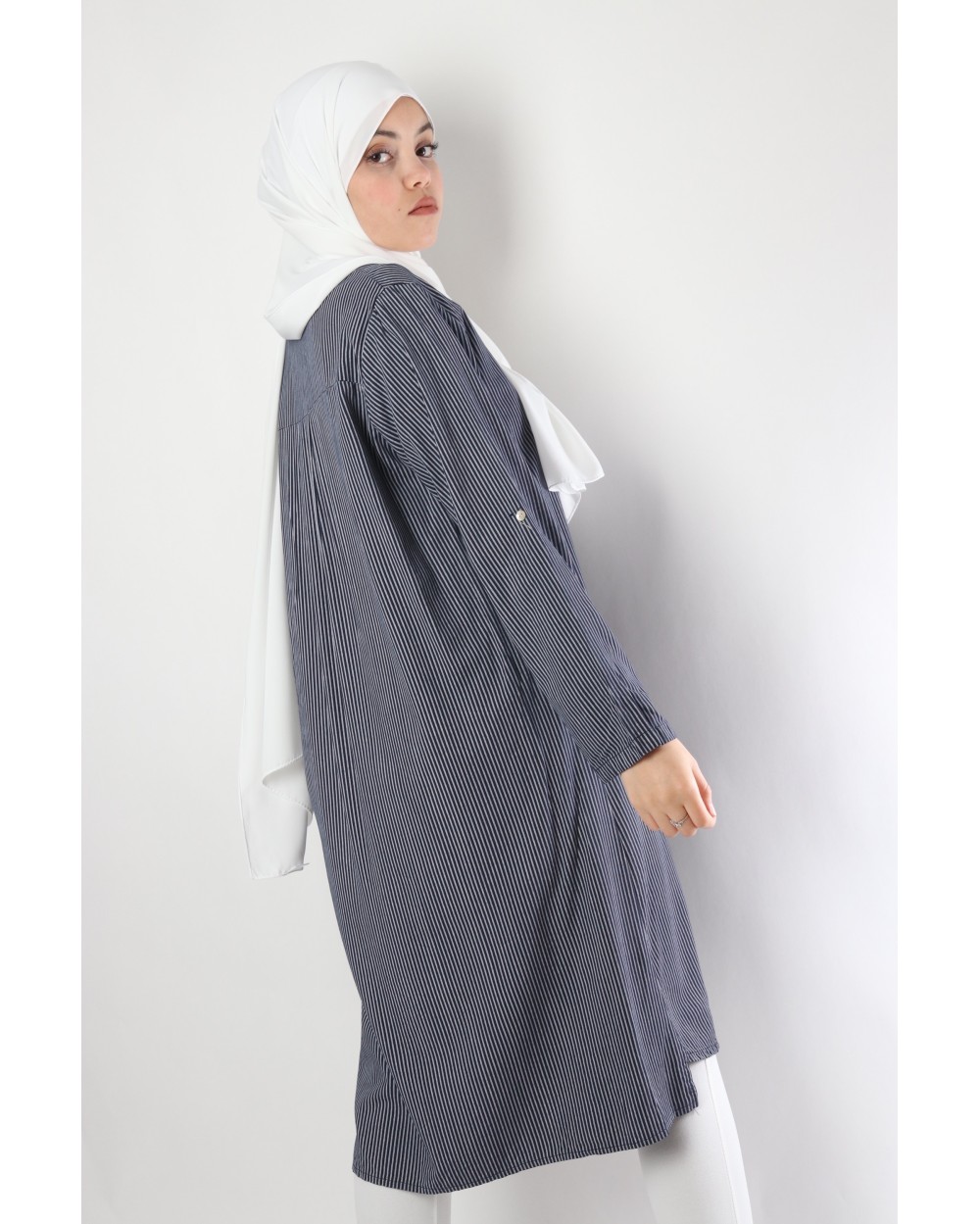 Célia shirt with fine stripes