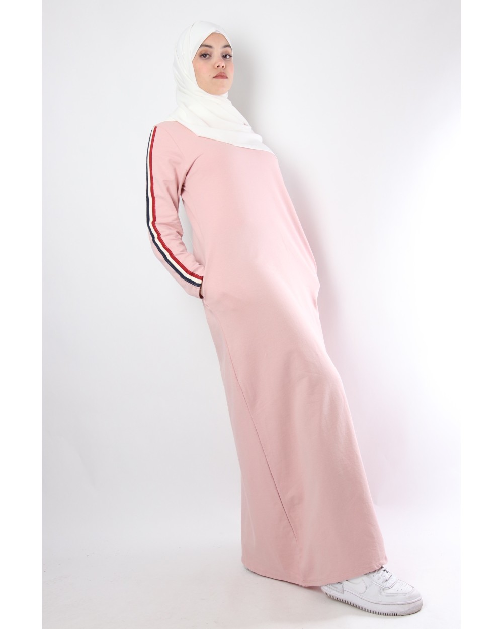 Robe longue 13 sportwear avec bandes sur les manches