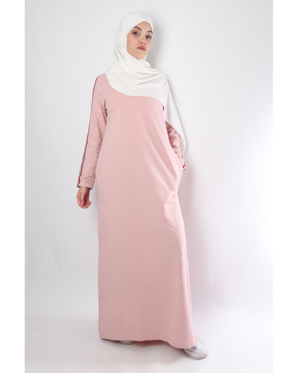 Robe longue 13 sportwear avec bandes sur les manches