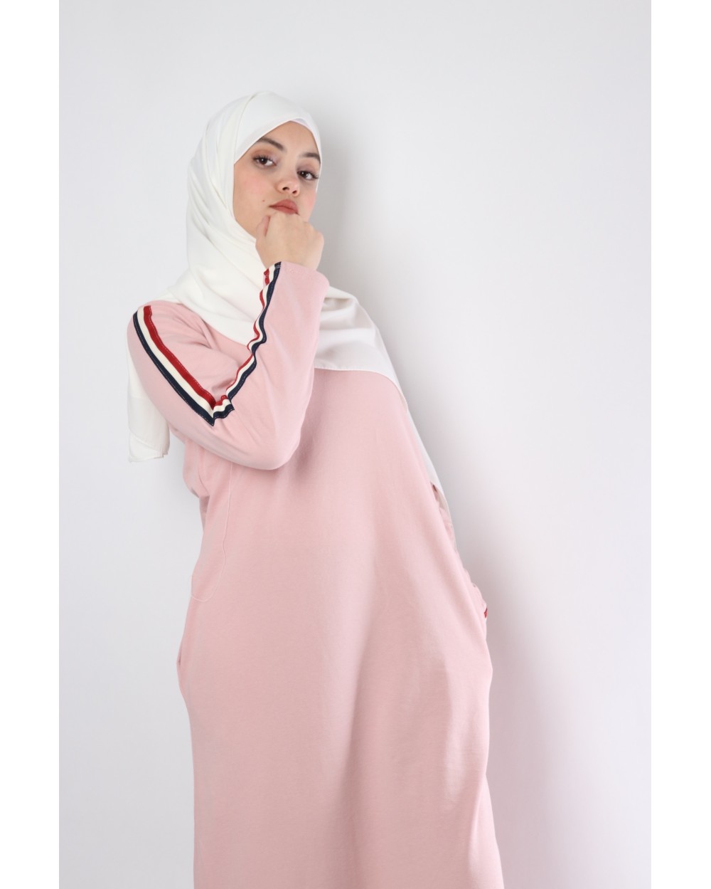 Robe longue 13 sportwear avec bandes sur les manches
