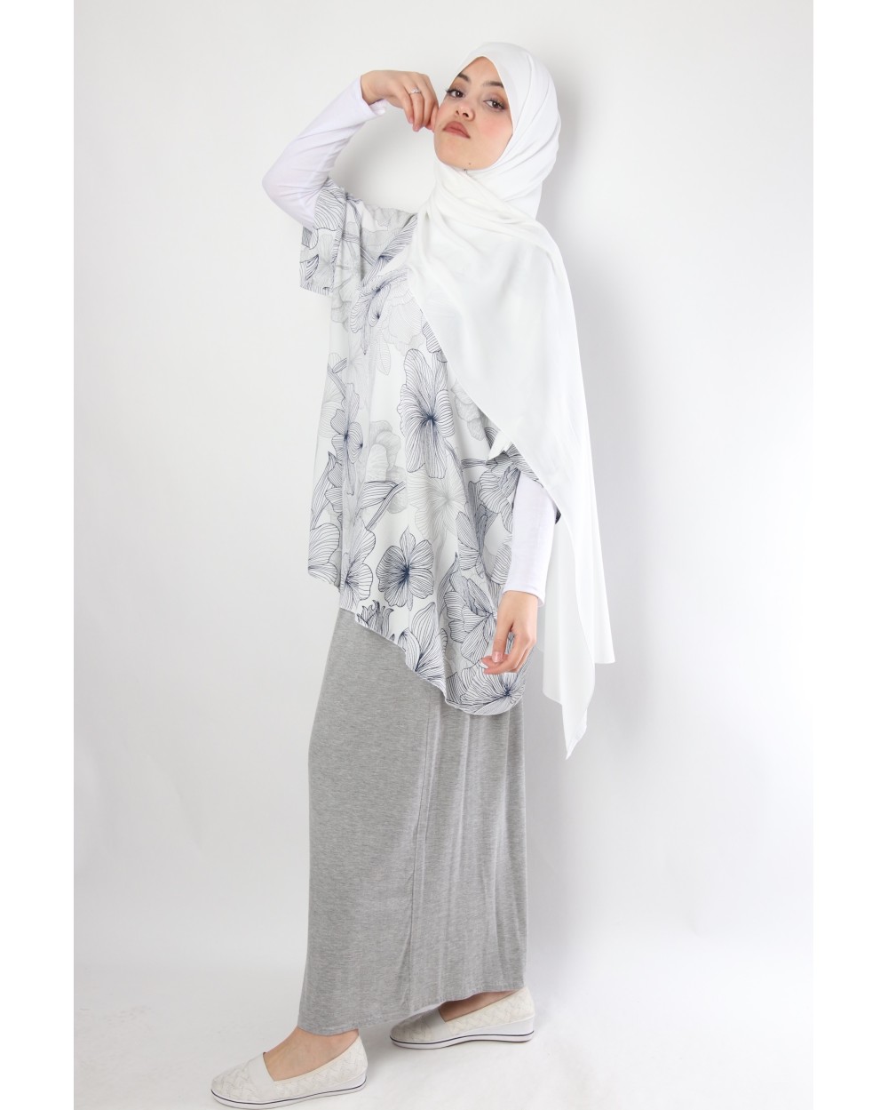 Tunique papillon avec motifs imprimés