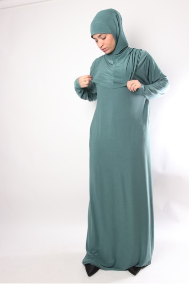 Robe prière hijab intégré...