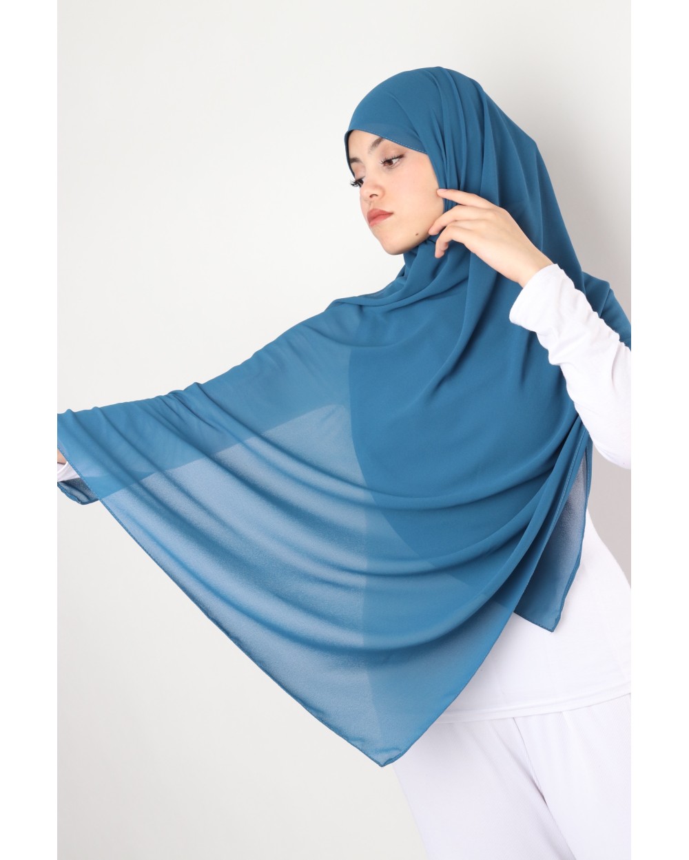 Hijab mousseline rectangle Nissa 175