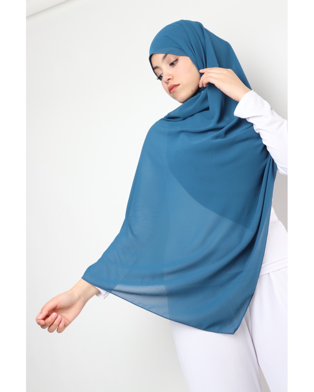 Hijab mousseline rectangle Nissa 175