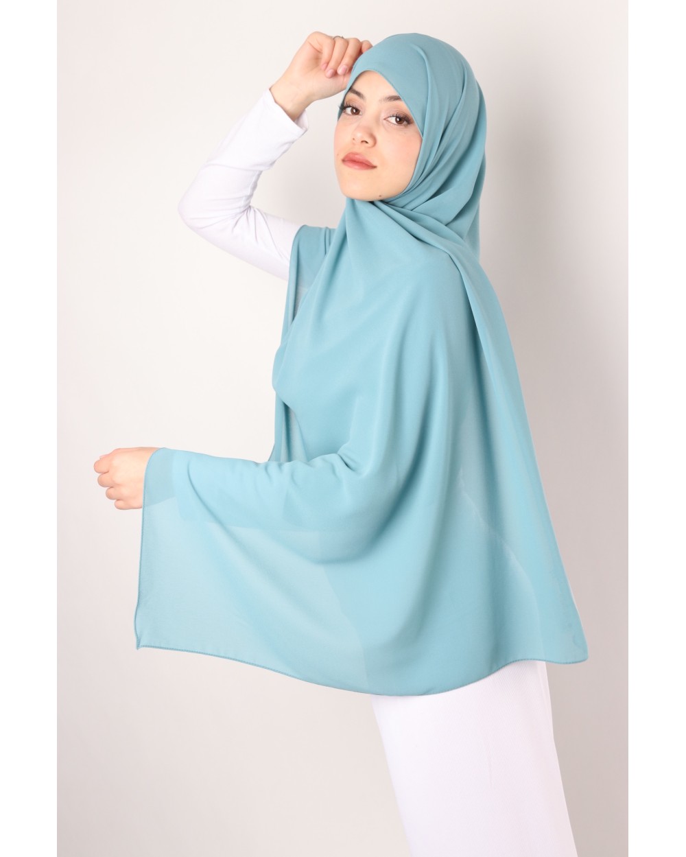 Hijab mousseline rectangle Nissa 175
