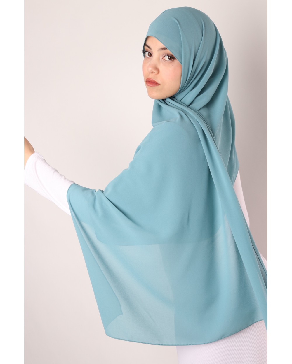 Hijab mousseline rectangle Nissa 175