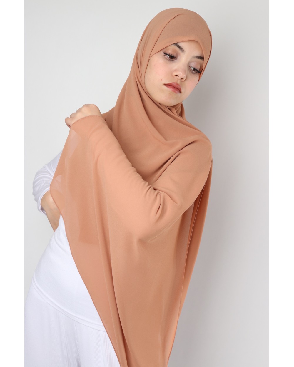 Hijab mousseline rectangle Nissa 175