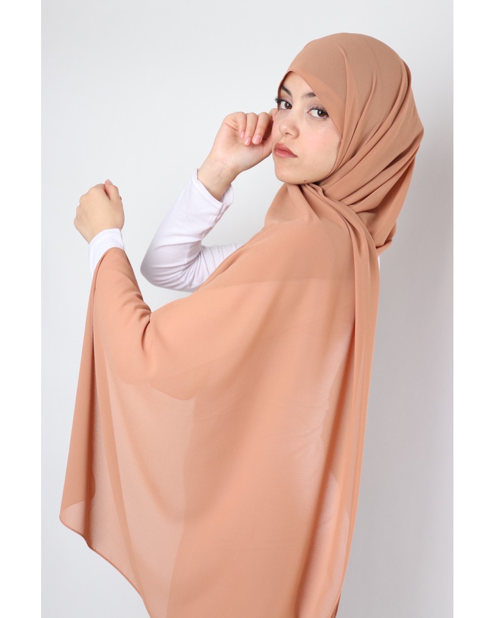 Hijab mousseline rectangle Nissa 175