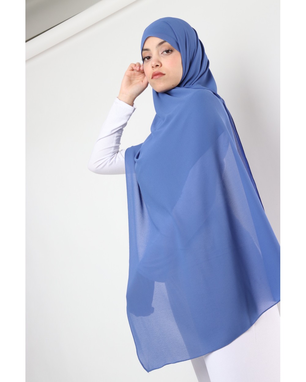 Hijab mousseline rectangle Nissa 175